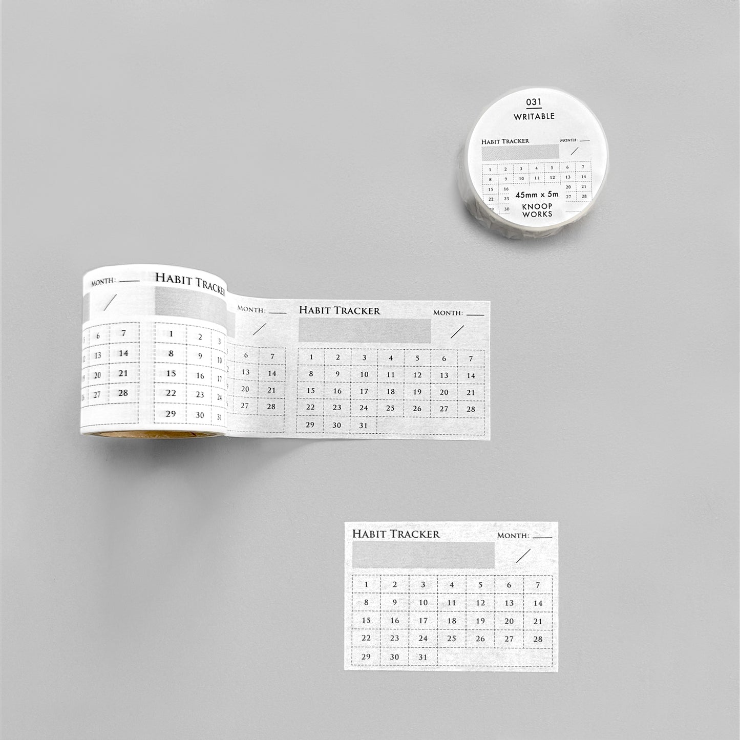 031_HABITマスキングテープ|習慣管理(45mm幅)