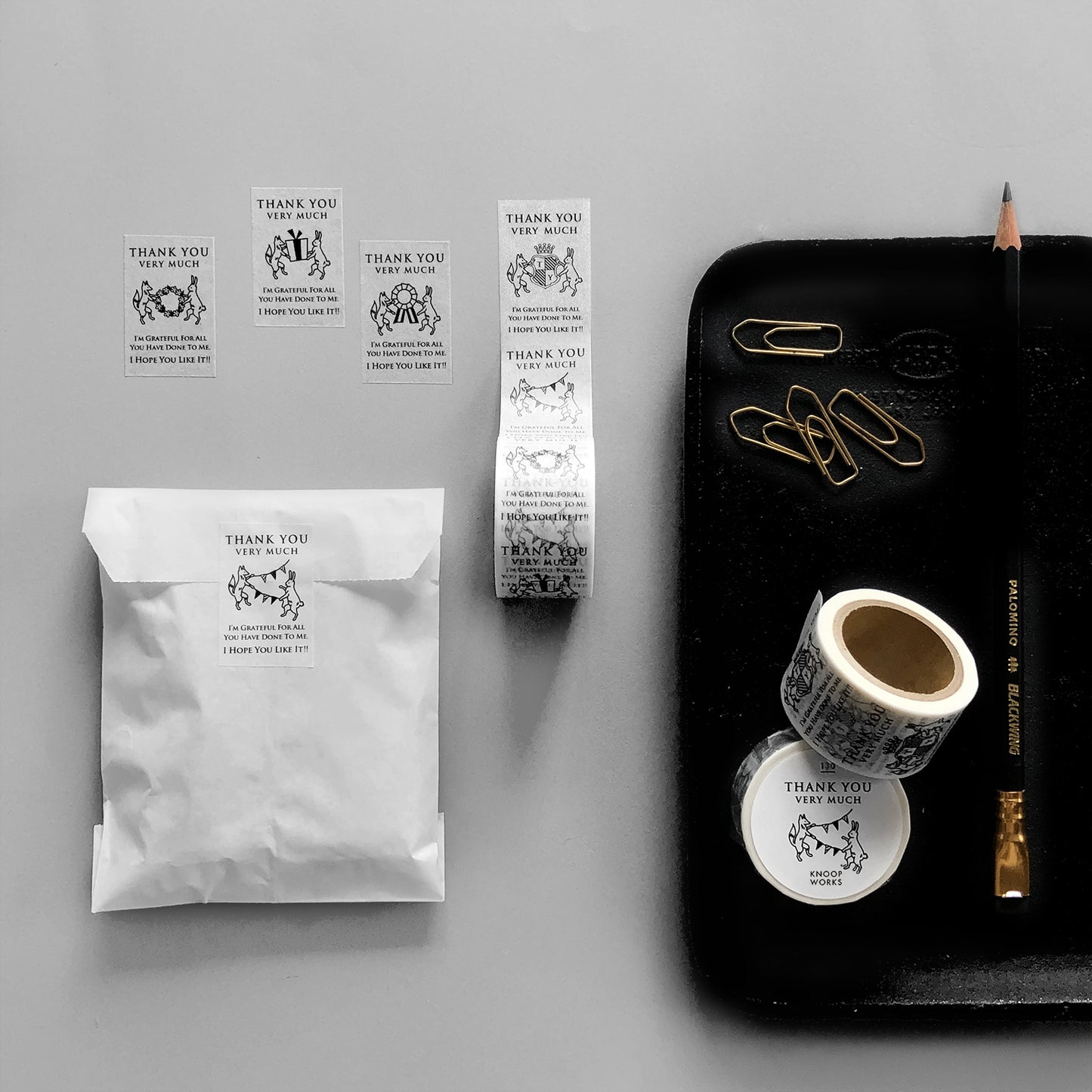 130_キツネとウサギマスキングテープ