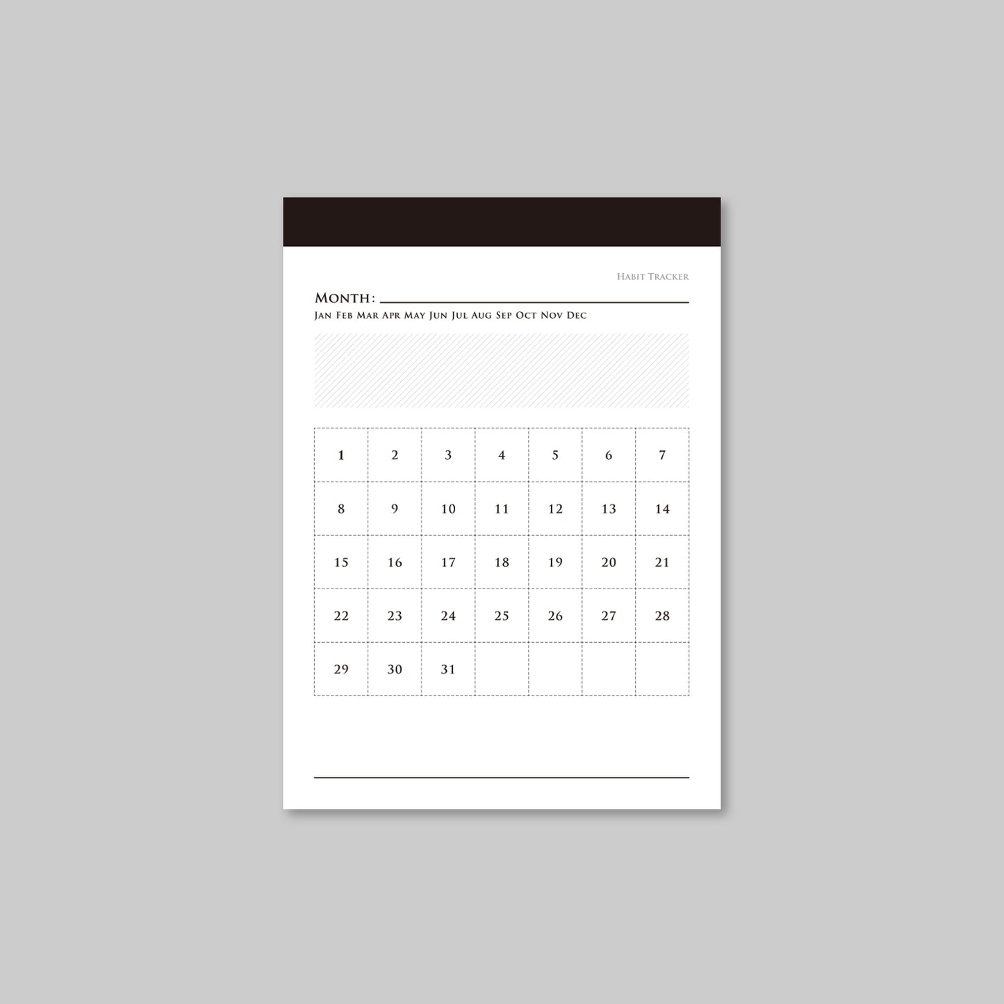 A6 HABIT TRACKER|習慣管理(月)