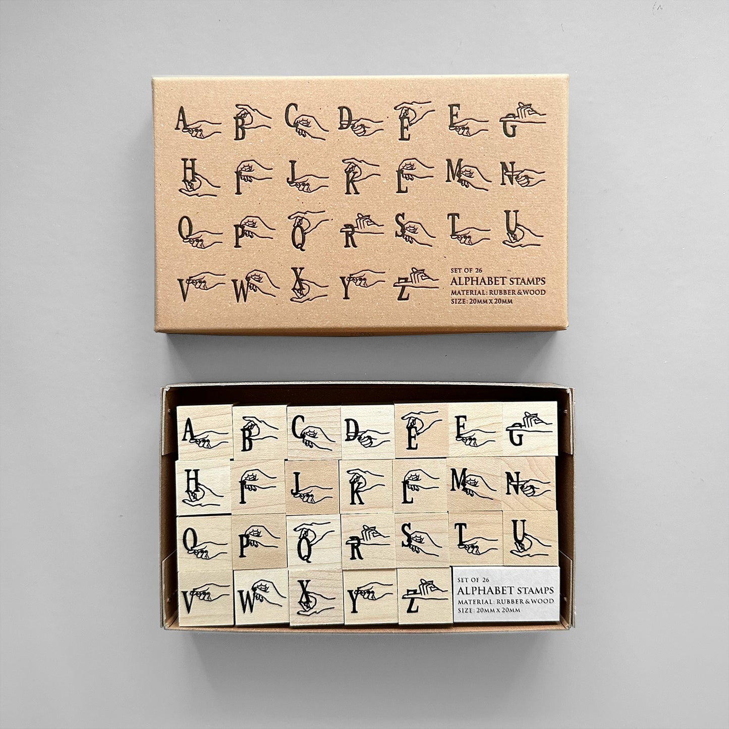 【期間限定】〈ALPHABET〉スタンプ|26文字セット(ボックス入り)