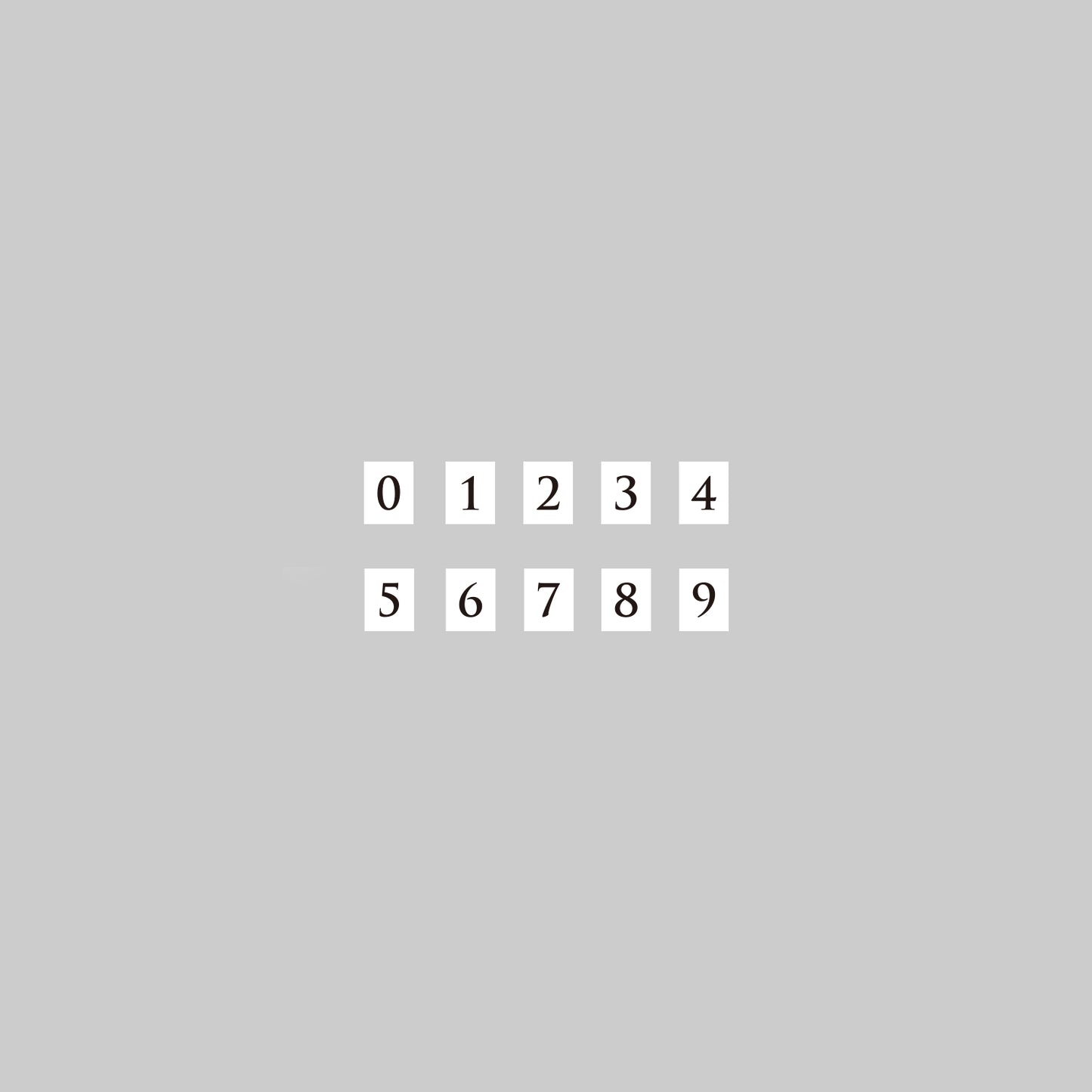 〈NUMBER mini〉数字10スタンプセット