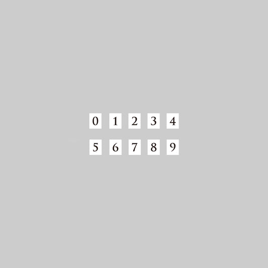 〈NUMBER mini〉数字10スタンプセット