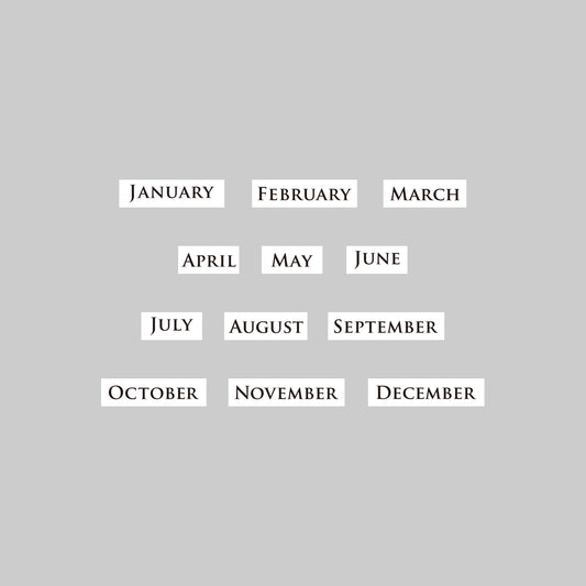 〈JANUARY-DECEMBER〉月12スタンプセット