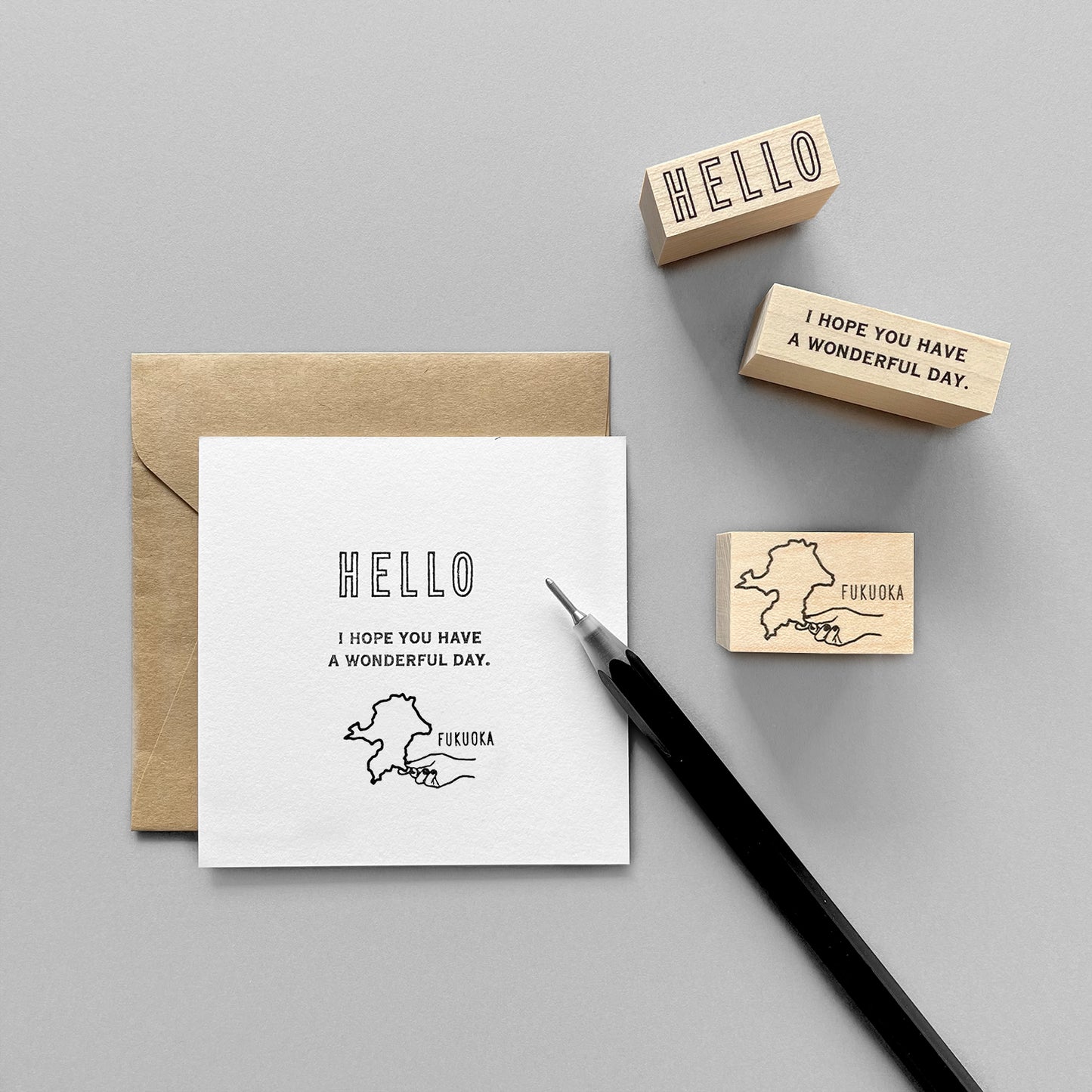 〈MESSAGE〉I HOPE YOU HAVE A WONDERFUL DAY スタンプ|素晴らしい一日になりますように