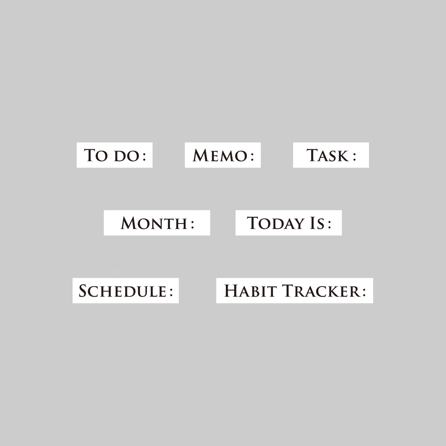 一行文字スタンプ〈スケジュール編:B〉