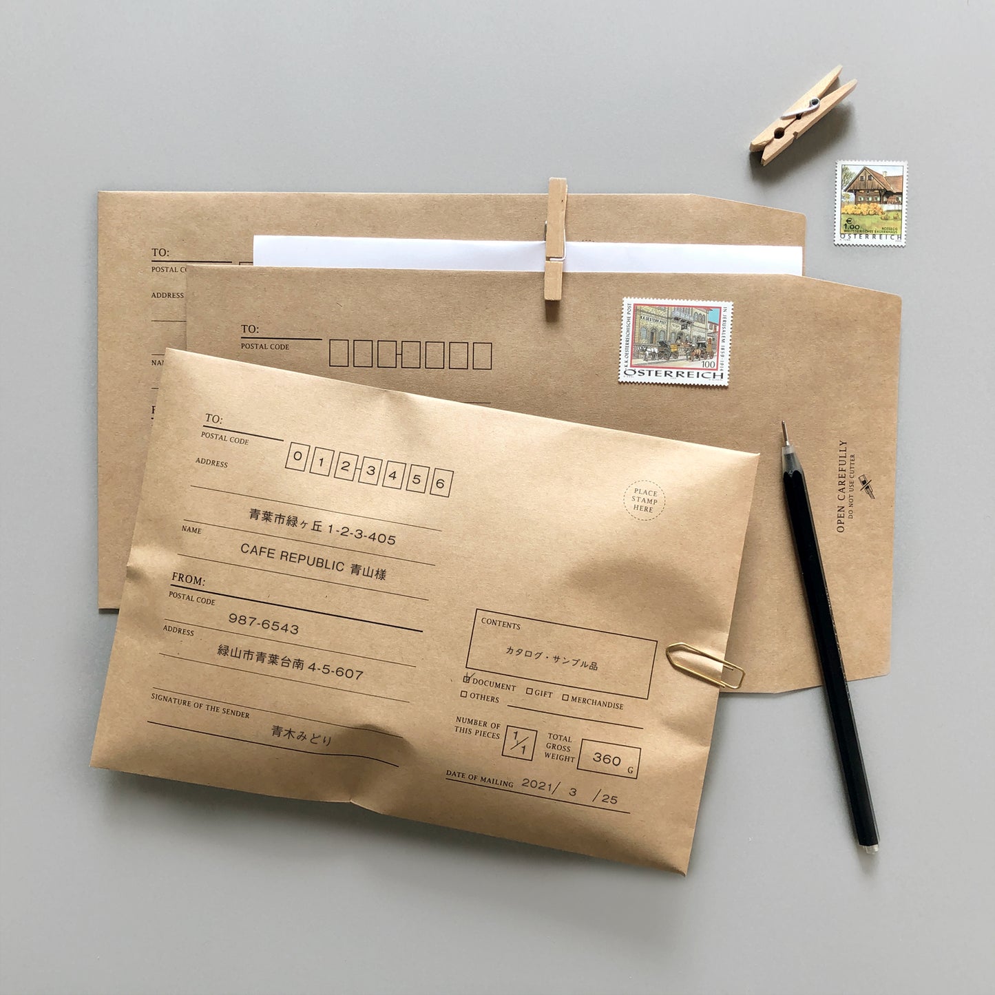 KRAFT ENVELOPE|クラフト封筒(M)
