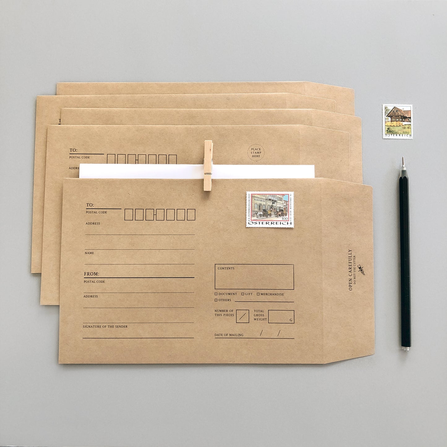 KRAFT ENVELOPE|クラフト封筒(M)