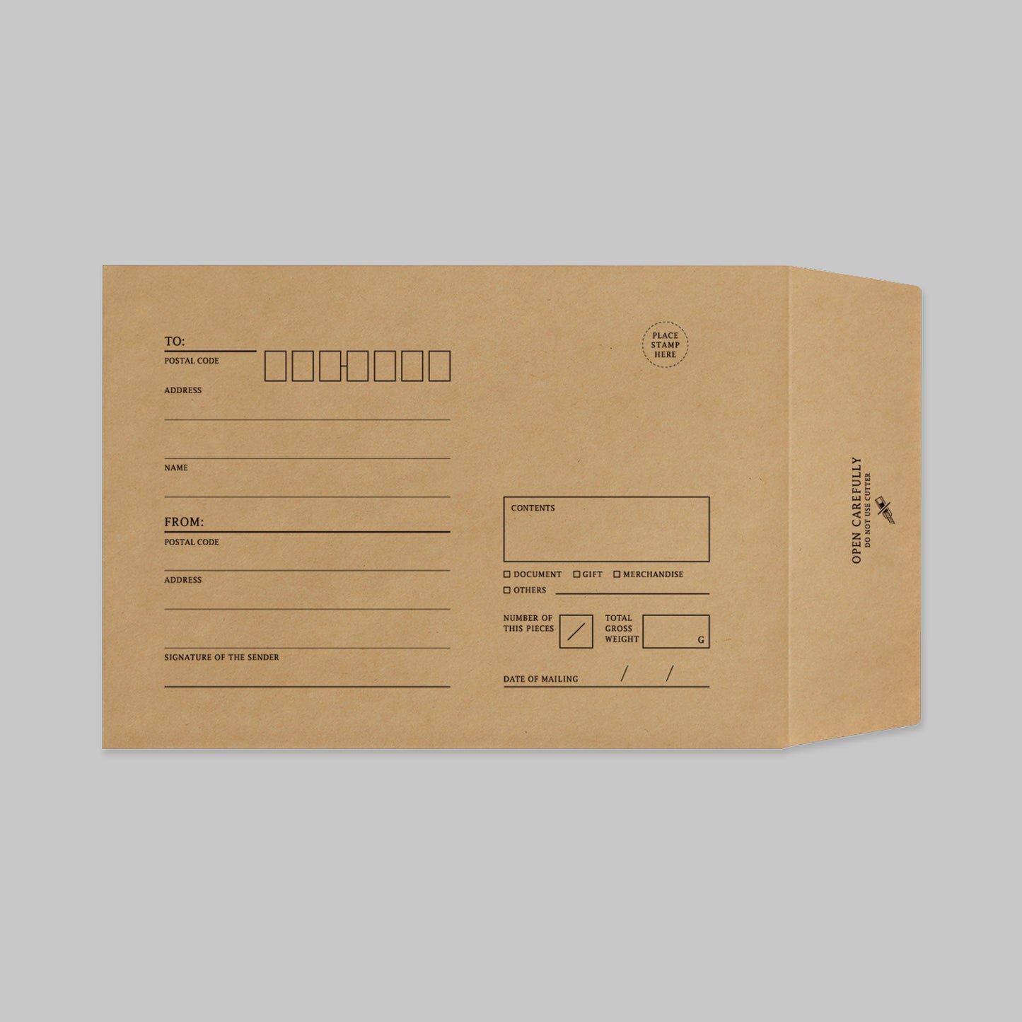 KRAFT ENVELOPE|クラフト封筒(M)