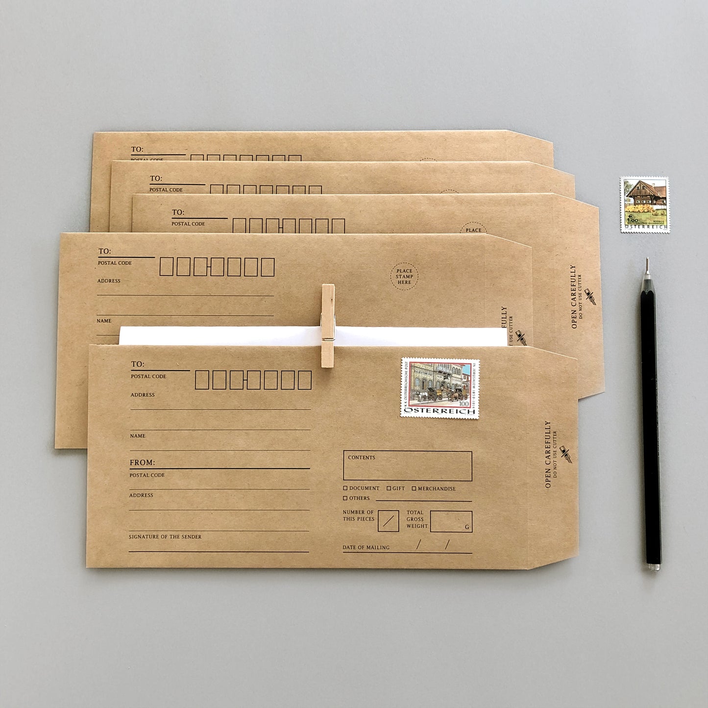 KRAFT ENVELOPE|クラフト封筒(S)