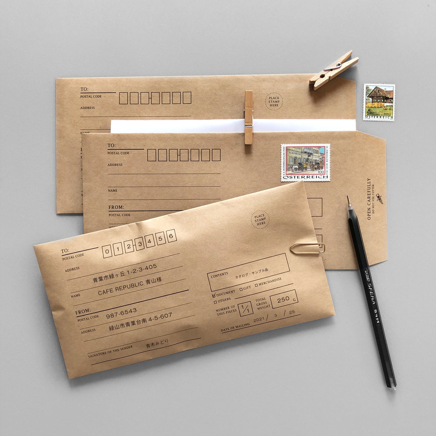KRAFT ENVELOPE|クラフト封筒(S)