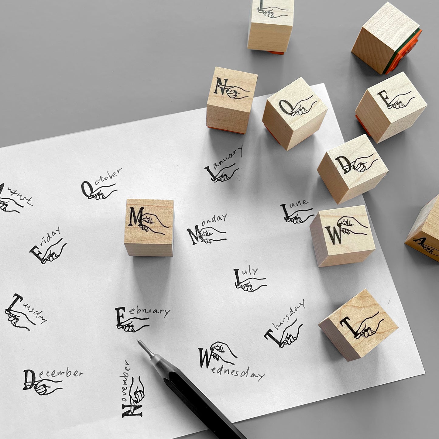 【期間限定】〈ALPHABET〉スタンプ|26文字セット(ボックス入り)