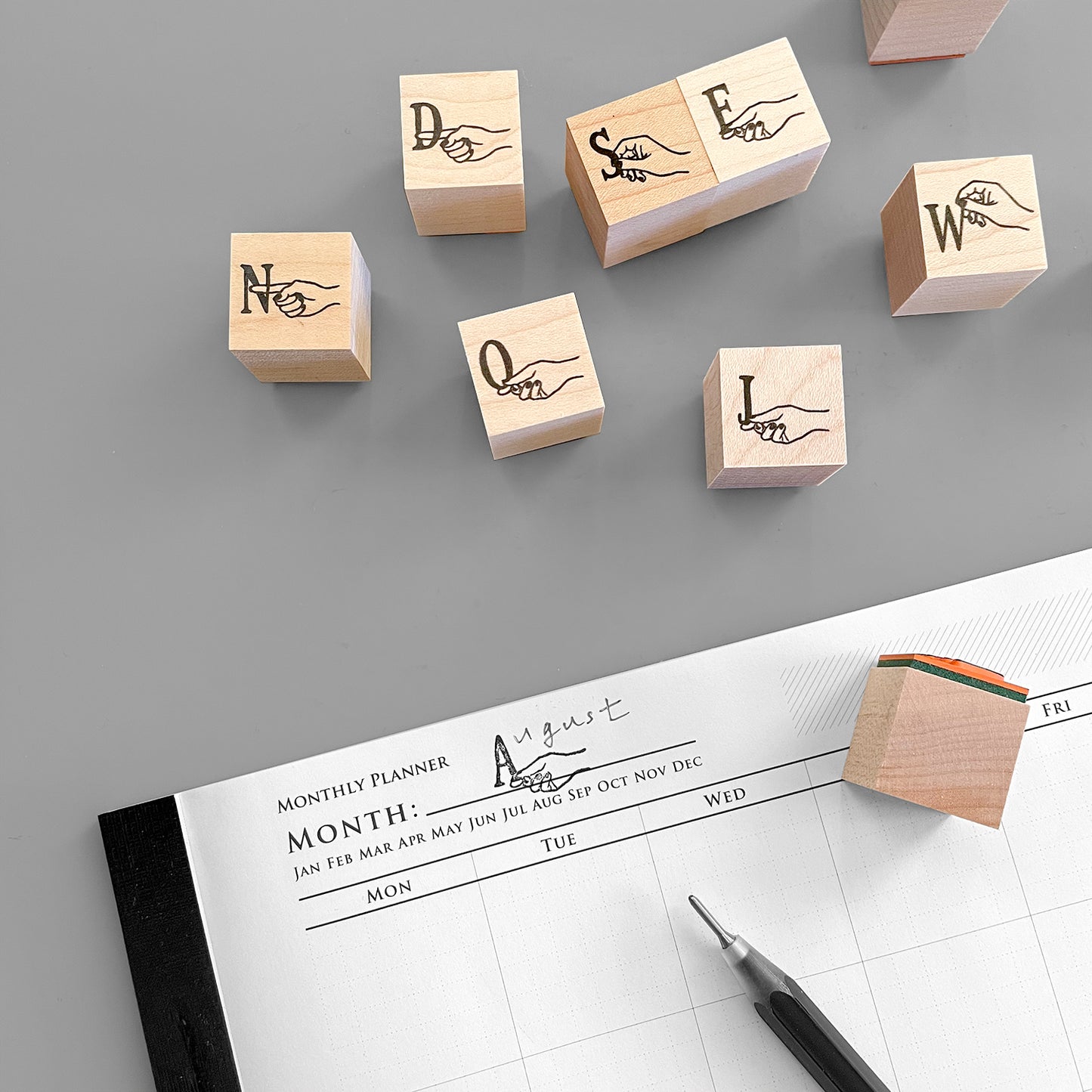 【期間限定】〈ALPHABET〉スタンプ|26文字セット(ボックス入り)
