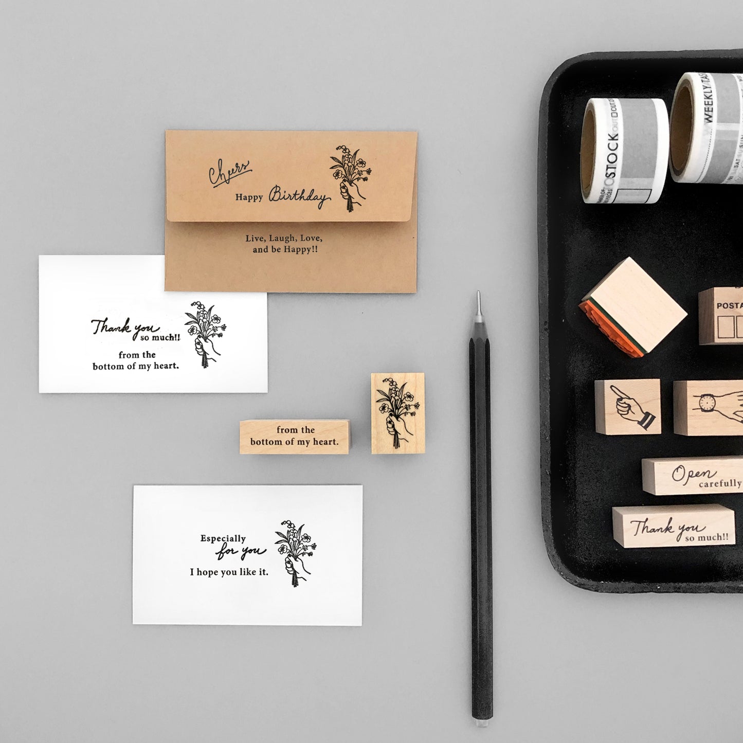 〈MESSAGE〉from the bottom of my heartスタンプ|心から