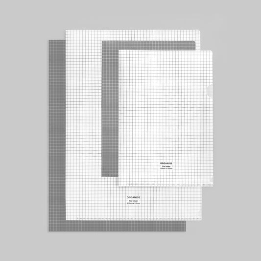 ORGANISE ｜方眼クリアファイル（全4種）
