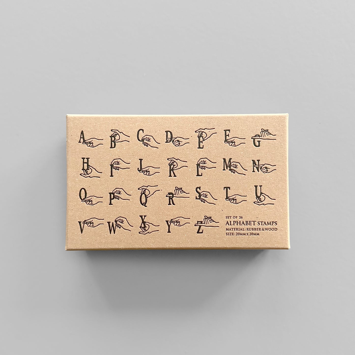 【期間限定】〈ALPHABET〉スタンプ｜10文字セット（ボックス入り）